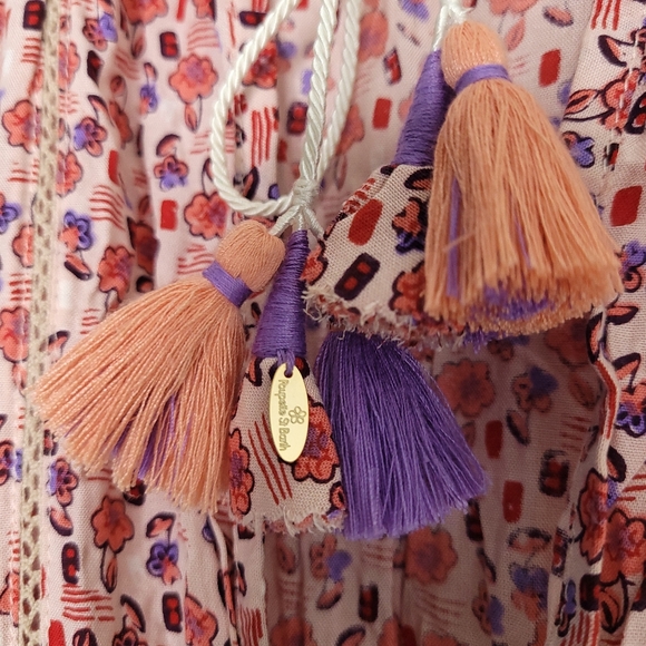 POUPETTE ST BARTH Floral Print Sleeveless V-neck Women's Dress SMALL - Picture 5 of 15